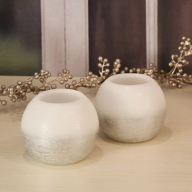 Round LED Unscented Candle 2-piece Set
