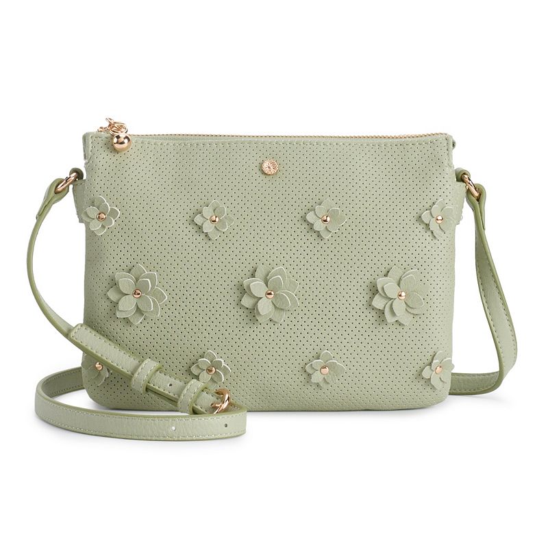LC Lauren Conrad Candide Crossbody Bag, Light Grey