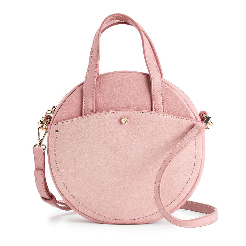LC Lauren Conrad Lydia Round Crossbody Mini Bag, Light Pink