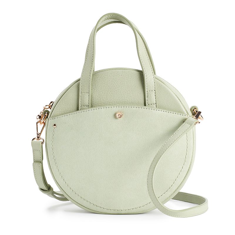 LC Lauren Conrad Lydia Round Crossbody Mini Bag, Med Green
