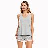 Women's Flora by Flora Nikrooz Frances Knit Pajama Tank Top & Pajama Shorts Sleep Set