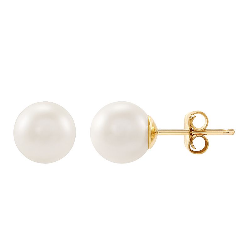Freshwater by HONORA 10k Gold Freshwater Cultured Pearl Stud Earrings, Wome
