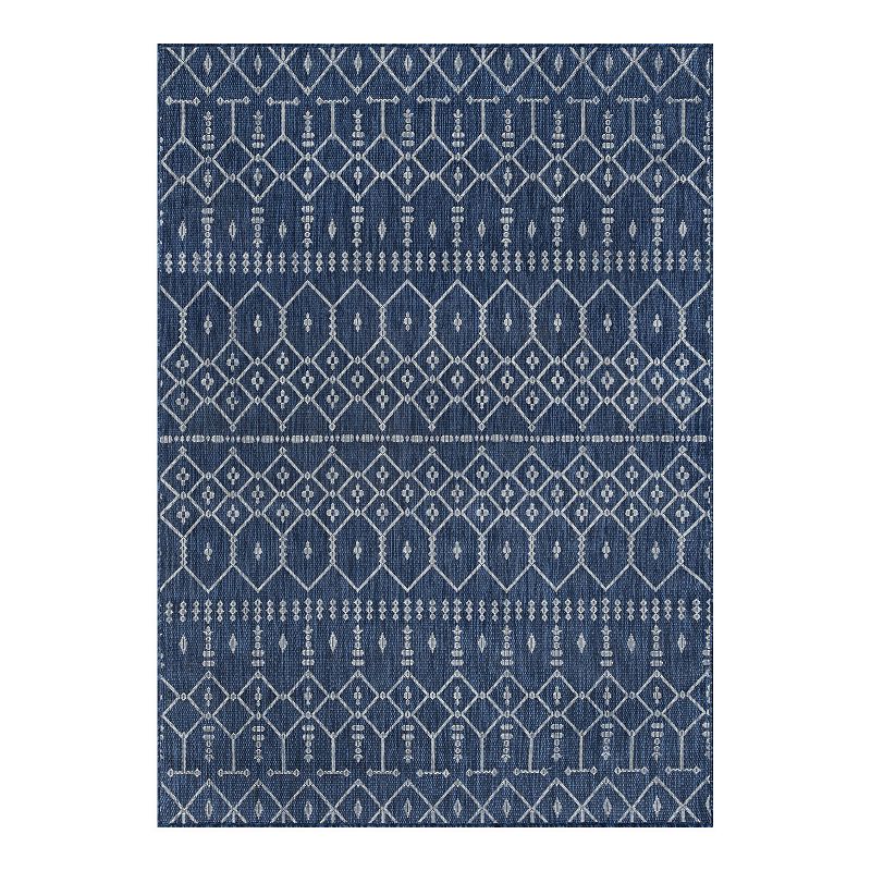 KHL Rugs Evka Geometric Rug, Blue, 8X10 Ft