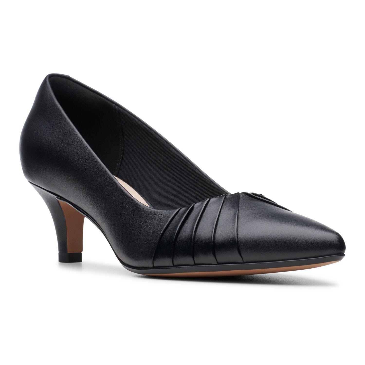 clarks kitten heel court shoes