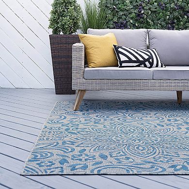 KHL Rugs Savine Floral Indoor Outdoor Rug