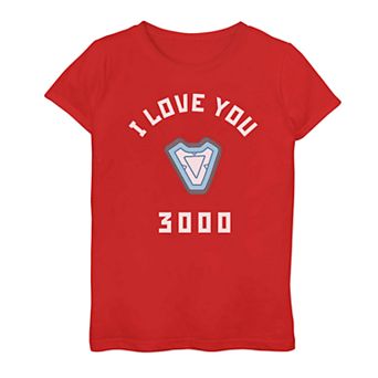 Girls 7-16 Marvel I Love You 3000 Arch Reactor Simple Tee
