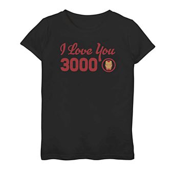 Girls 7-16 Marvel I Love You 3000 Iron Man Icon Tee
