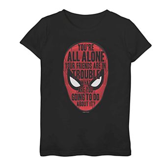 Girls 7-16 Marvel Spider-Man Far From Home Mask Quote Fill Tee