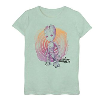 Girls' 7-16 Marvel Groot Watercolor Retro Portrait Graphic Tee