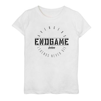 Girls' 7-16 Marvel Avengers Endgame Legends Never Die Graphic Tee