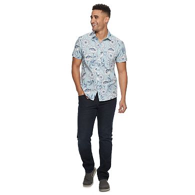 Men's Marc Anthony Patterned Slim-Fit Button-Down Shirt