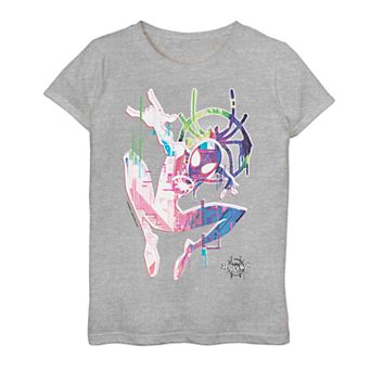 Girls' 7-16 Marvel Spider-Man Into The Spider-Verse Watercolor Miles Portrait Graphic Tee