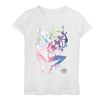 Girls' 7-16 Marvel Spider-Man Into The Spider-Verse Watercolor Miles Portrait Graphic Tee