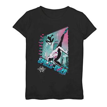 Girls 7-16 Marvel Spider-Man Into The Spider-Verse Gwen Wall Crawl Tee