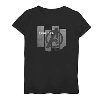 Girls 7-16 Marvel Avengers Endgame Fearless Panel Logo Tee