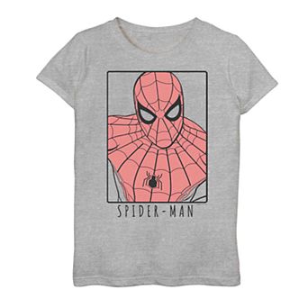 Girls 7-16 Marvel Spider-Man Simple Outline Poster Tee