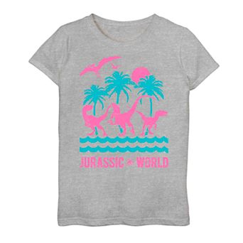 Girls 7-16 Jurassic World Neon Dino Poster Tee