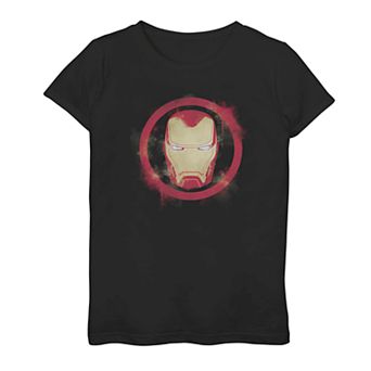 Girls 7-16 Marvel Avengers Endgame Iron Man Spray Painted Logo Tee