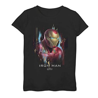 Girls 7-16 Marvel Avengers Endgame Iron Man Fade Tech Portrait Tee