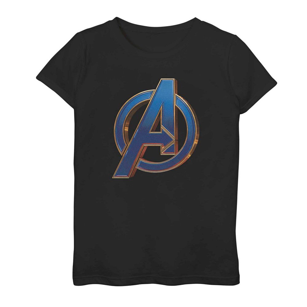 Marvel Avengers: Endgame – T-Shirt Donna Con Logo Blu, Maniche Arrotolate, 100% Cotone Organico - 3