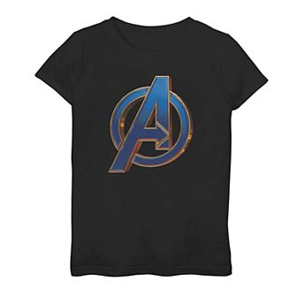 Girls 7-16 Marvel Avengers Endgame Blue Logo Tee