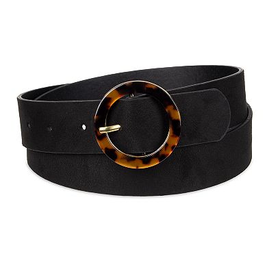 Women's Sonoma Goods For Life Tortoise Shell Buckle Suede Belt