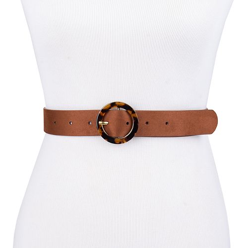 Women's SONOMA Goods for Life® Tortoise Shell Buckle Suede Belt