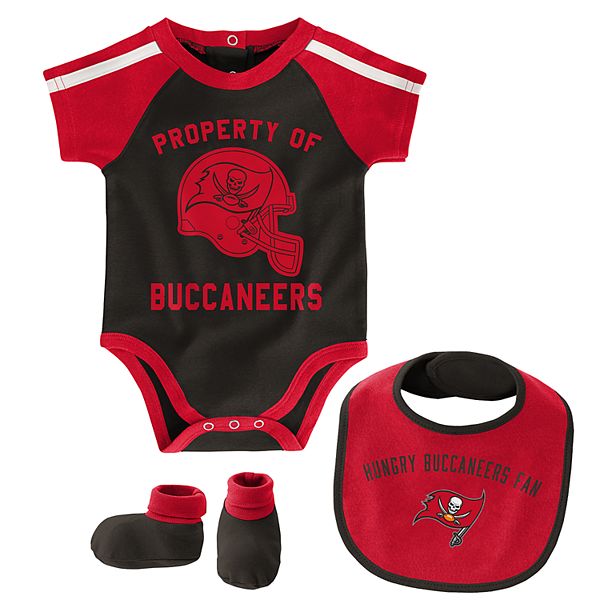 NFL Tampa Bay Buccaneers Baby Boys Short Sleeve Bodysuit Set, 3-Pack 