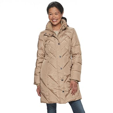 Women's TOWER by London Fog Faux-Fur Hood Down-Fill Coat