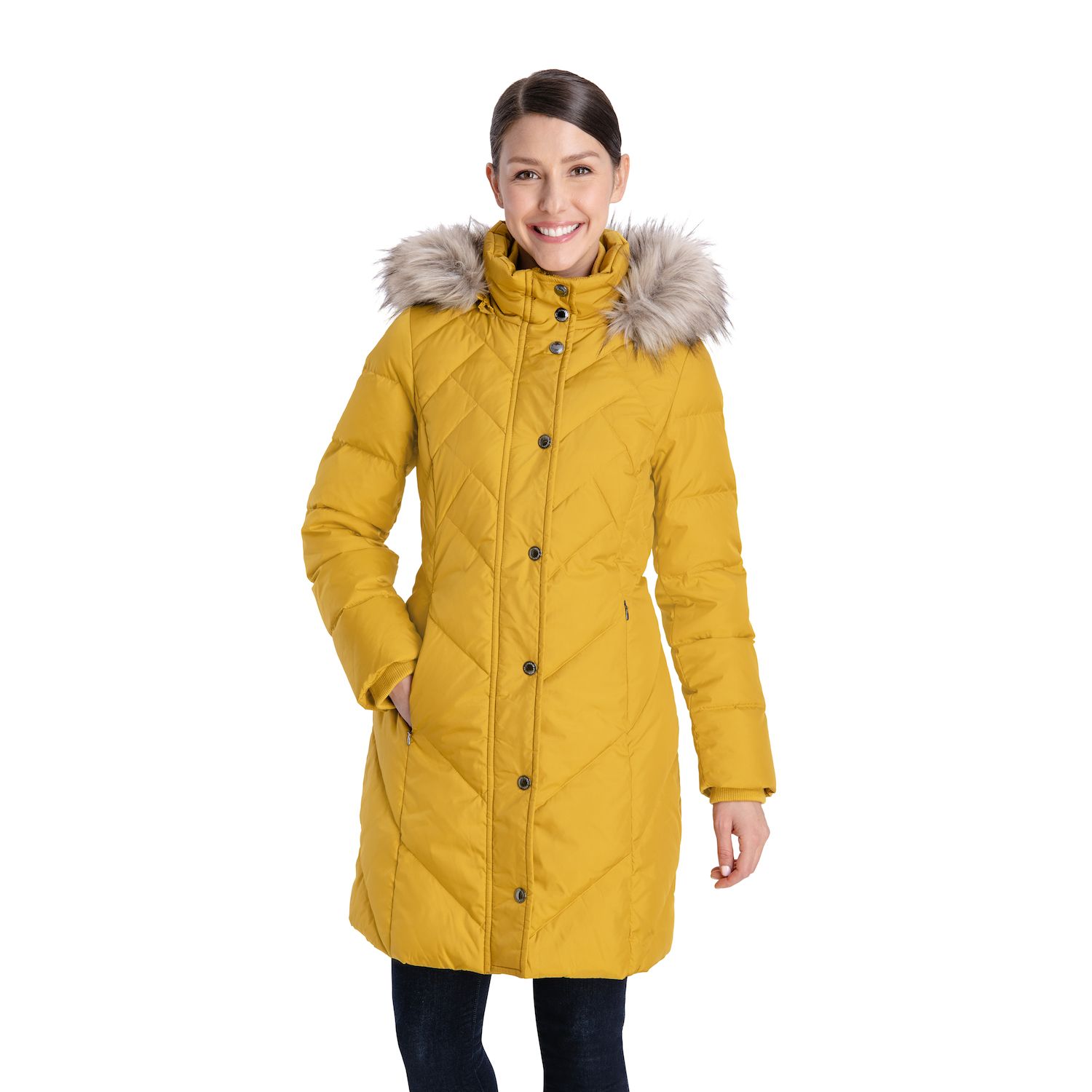 mustard yellow winter coats