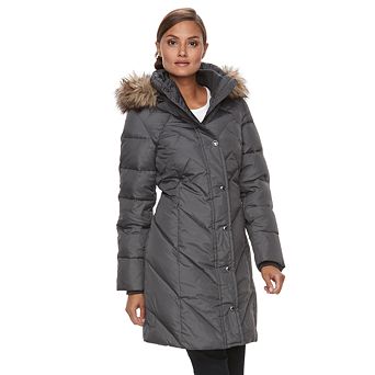 Women's TOWER by London Fog Faux-Fur Hood Down-Fill Coat