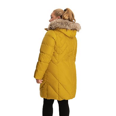 Plus Size TOWER by London Fog Faux-Fur Hood Down Puffer Coat