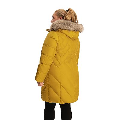 Plus Size TOWER by London Fog Faux Fur Hood Down Puffer Coat