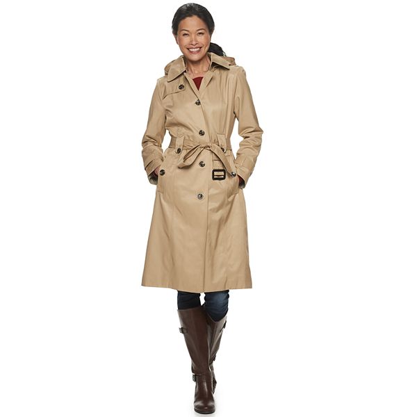  The Drop Women's Cinnamon Open-Front Trench Coat by