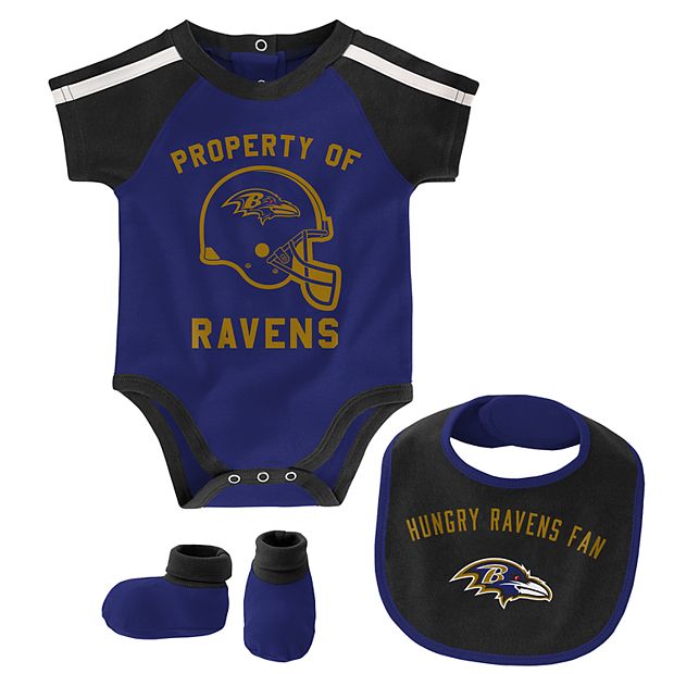 NFL Team Apparel Boys Bib and Booties 3-Piece Bodysuit - 12 Mos