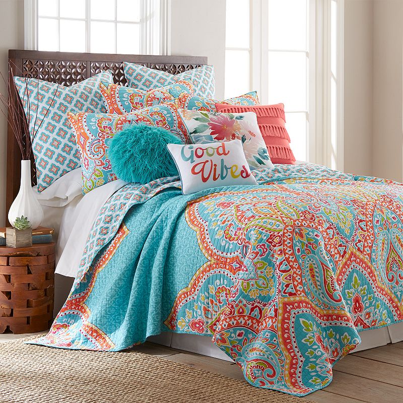 80893471 Levtex Majestic Quilt Set, Green, Full/Queen sku 80893471