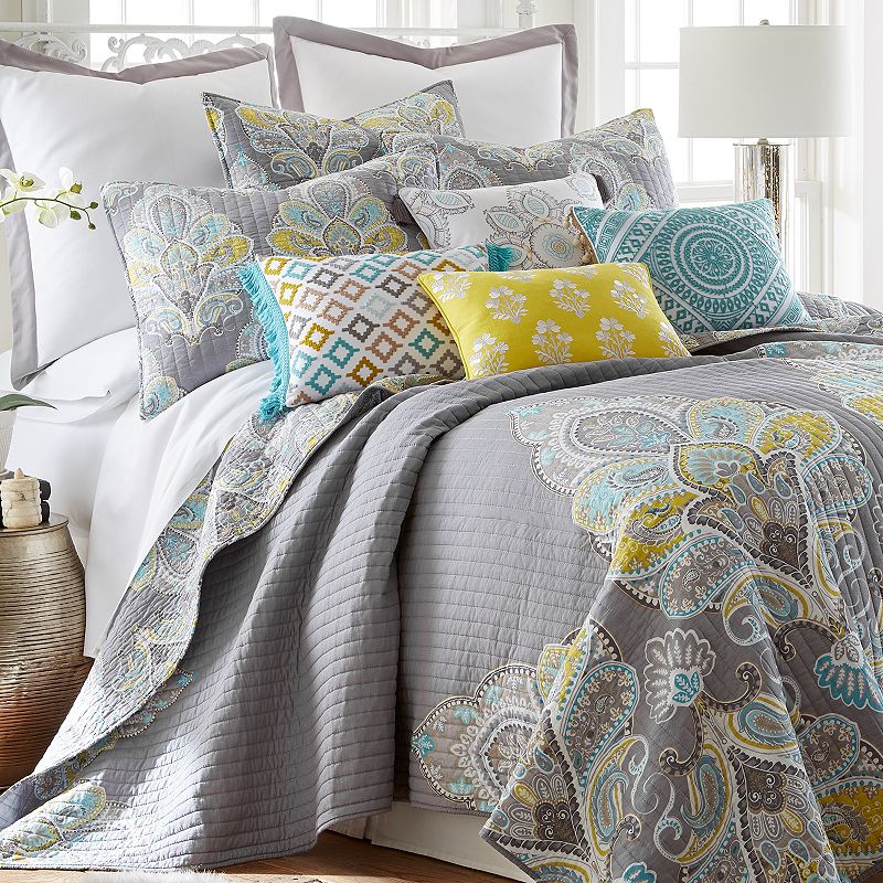 80893480 Levtex Home Cressley Quilt Set, Grey, Full/Queen sku 80893480