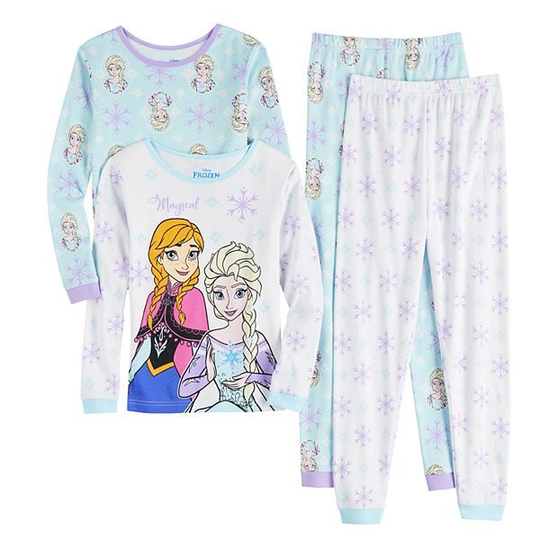 Frozen Thermal Underwear Girls Medium 7-8 Disney Anna Elsa Pajamas