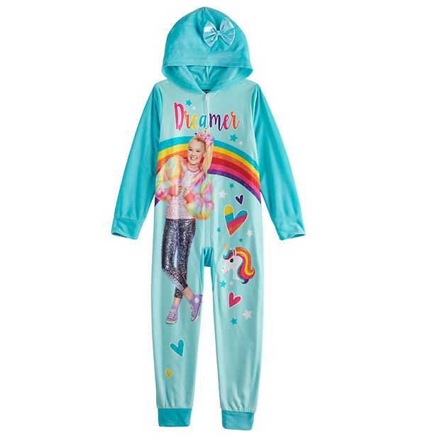 JoJo Siwa Girls' Can Do It All Zipper Sleeper Union Suit Pajama