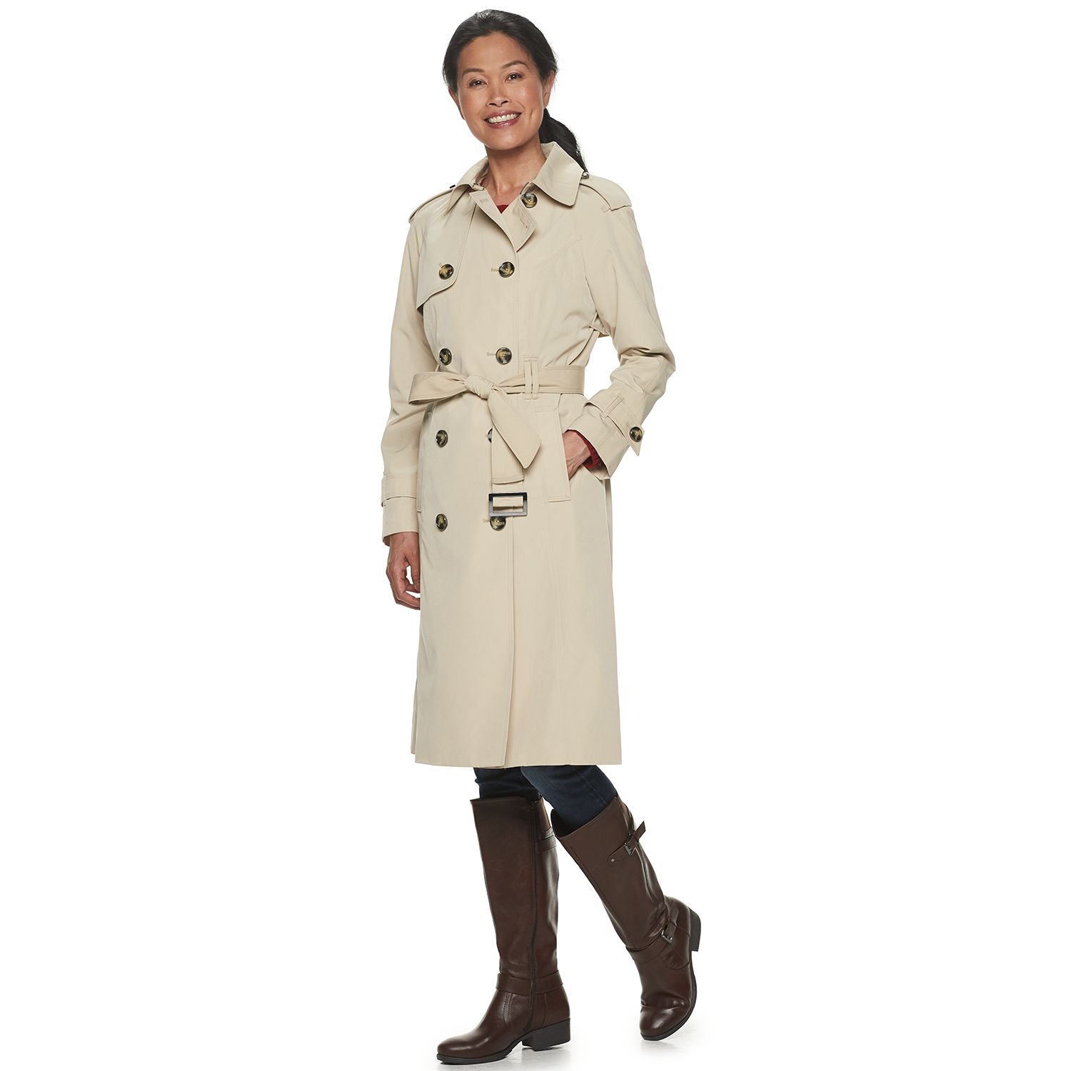 london fog maxi trench coat