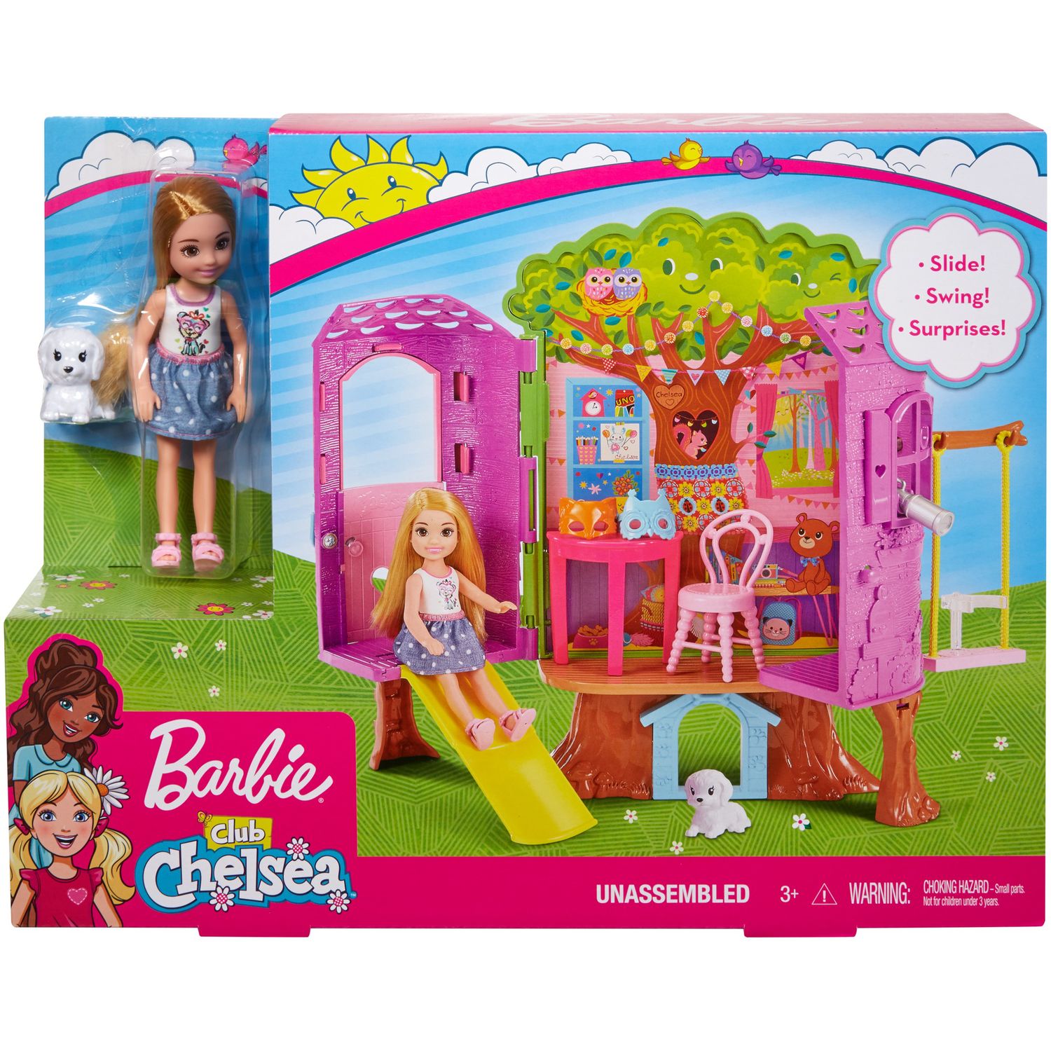 barbie chelsea doll and clubhouse playset