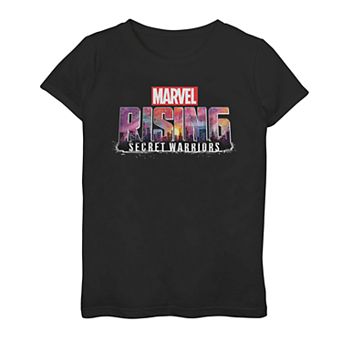 Girls' 7-16 Marvel Rising Secret Warriors Logo Graphic Tee