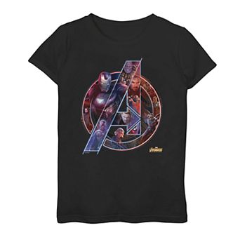 Girls 7-16 Marvel Avengers Endgame Hero Fill Neon Tee