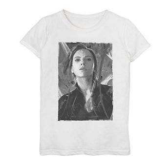 Girls 7-16 Marvel Avengers Endgame Black Widow Dark Poster Tee