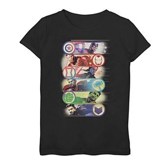 Girls 7-16 Marvel Avengers Endgame Hero Badge Stack Tee