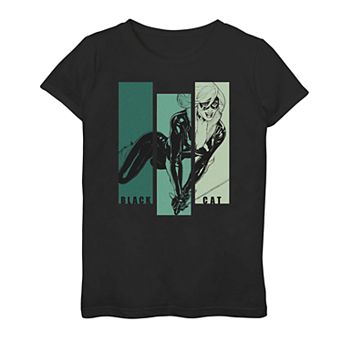 Girls 7-16 Marvel Black Cat Panel Graphic Tee