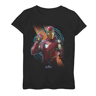 Girls 7-16 Marvel Avengers Endgame Iron Man Splatter Graphic Tee