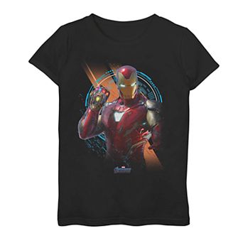 Girls 7-16 Marvel Avengers Endgame Iron Man Splatter Graphic Tee