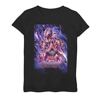 Girls 7-16 Marvel Avengers Endgame Movie Poster Tee