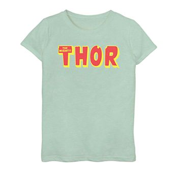 Girls 7-16 Marvel "The Mighty Thor" Retro Logo Tee